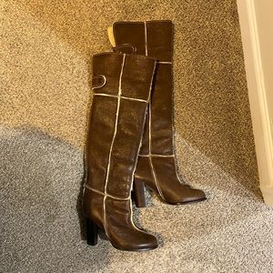 Real shearling OTK boots